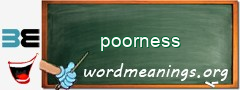 WordMeaning blackboard for poorness